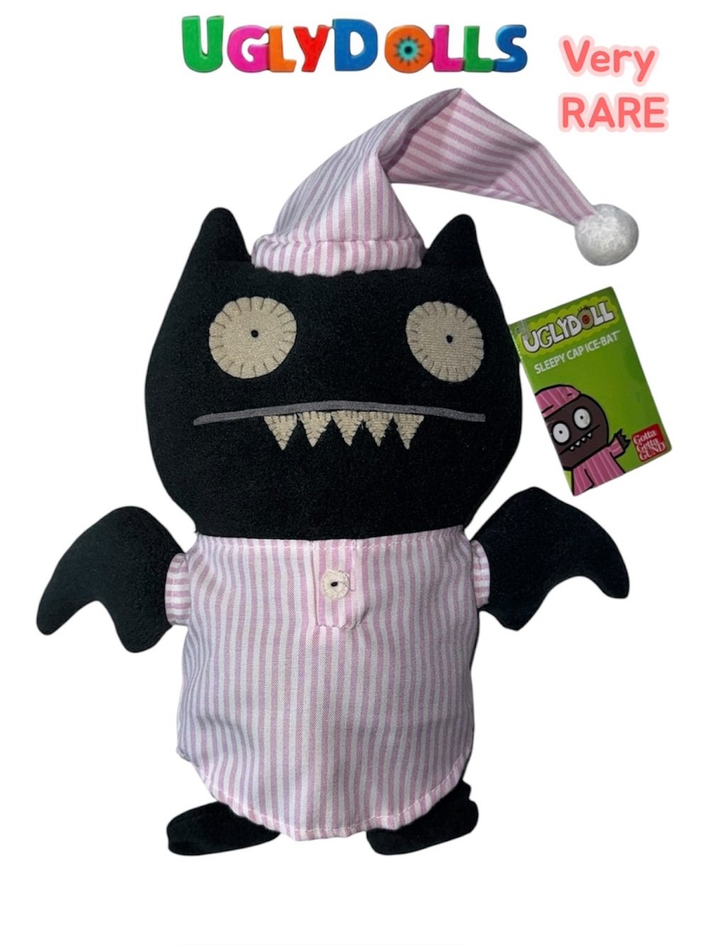 GUND-UGLYDOLL (NWT) Sleepy Cap ICE-BAT, Very Rare